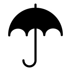 Umbrella Flat Icon Isolated On White Background