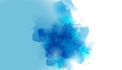 Template with blue watercolor abstract element