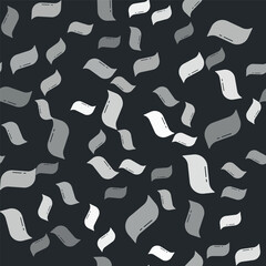 Grey Toothpaste icon isolated seamless pattern on black background. Vector