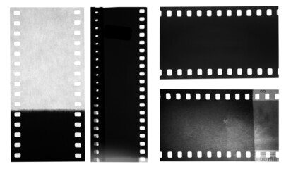Film strips on white
