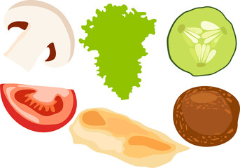 hot dog and shawarma food