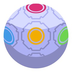 Ball antistress game icon isometric vector. Toy sensory. Finger colorful