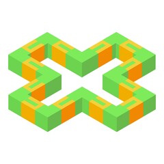 Star constructor toy icon isometric vector. Popit game. Stress sensory