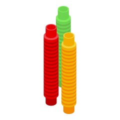 Antistress sticks icon isometric vector. Popit toy. Game stress