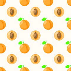 Seamless Pattern Abstract Elements Fruits Food Peach Vector Design Style Background Illustration Texture For Prints Textiles, Clothing, Gift Wrap, Wallpaper, Pastel