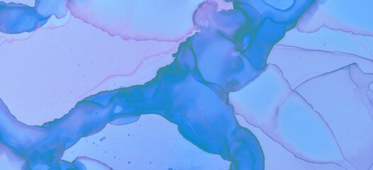 Blue Contemporary Color Background. Modern Ink