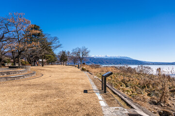 冬の岡谷湖畔公園