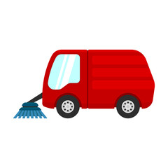 Sweeper icon. Color silhouette. Side view. Vector simple flat graphic illustration. Isolated object on a white background. Isolate.