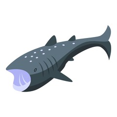 Whale shark fish icon isometric vector. Sea ocean. Marine aqua