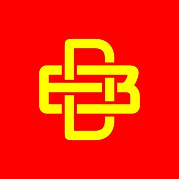 Initial DB, EDB, DEB, monogram logo vector