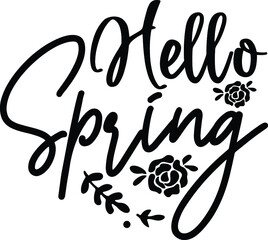 Hello spring vector arts design