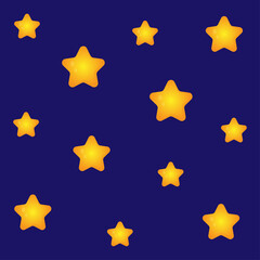 Cute night sky seamless pattern background with stars for babies and kids. Sweet dreams. illustration.	
