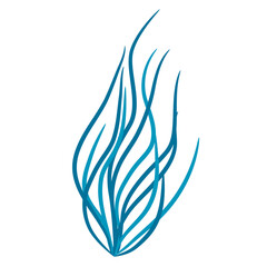 Naklejka premium Stylized illustration of algae. Marine flora and natura.