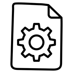 An outline design icon of file

