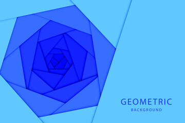 Fototapeta premium Blue geometric background. Vector illustration. 