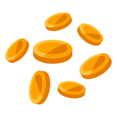 Illustration of gold coins. Business and financial icon.