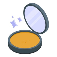 Face powder icon isometric vector. Scene hair. Salon hair