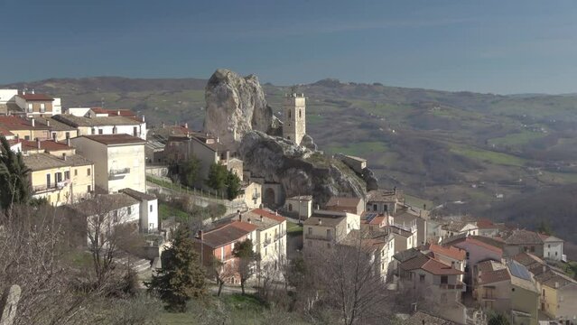 panorama of the small town of Pietracupa, Molise region of Italy