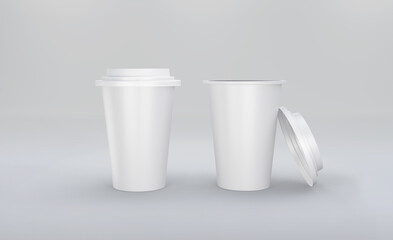 3d render coffee cup mockup design