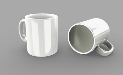 3d render coffee cup mockup design