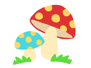 カラフルなきのこ