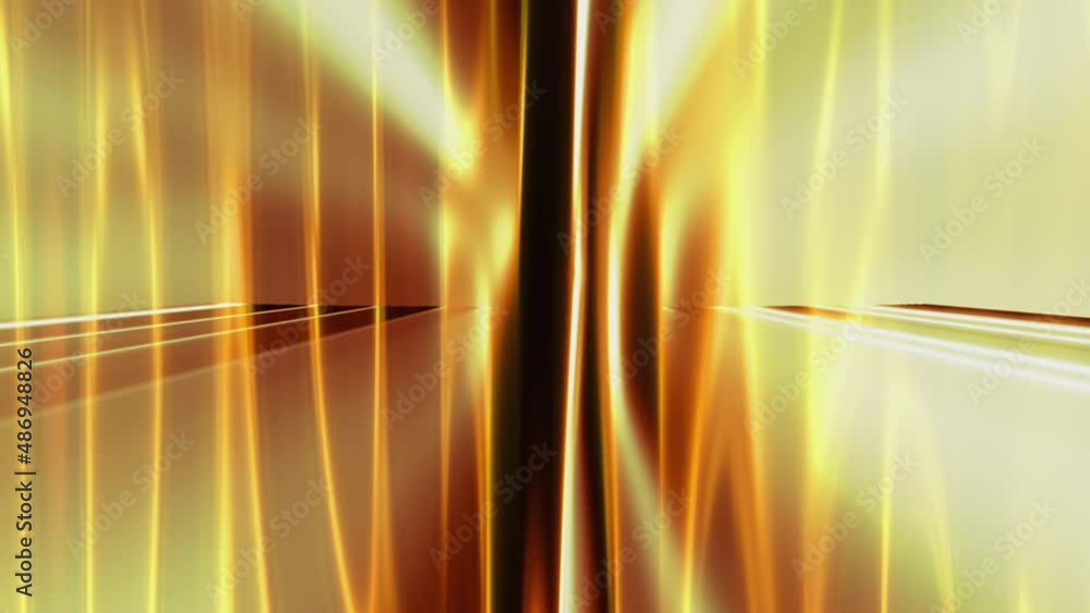 Poster flowing abstract lines with 3d render wavy curvature and vibrant gradient. reflecting futuristic str