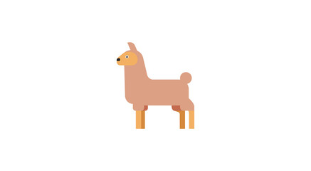 Llama vector flat icon. Isolated lama, alpaca emoji illustration