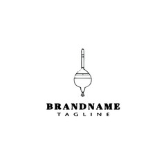 fishing float logo cartoon icon design template black isolated vector