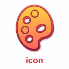 Gold Palette icon isolated on white background. Vector