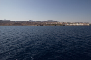 view of the sea and city from the sea