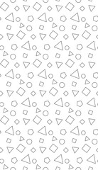 seamless pattern of geometric shapes bkack and white