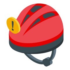Head helmet protect icon isometric vector. Safety worker. Hard cap