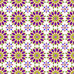 Seamless tiles background. Mosaic pattern for ceramic in dutch, portuguese, spanish, italian style. - 486952461