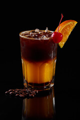 Cocktail on a black background