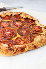 Tomato Galette with cheddar cheese 