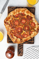 Tomato Galette with cheddar cheese 