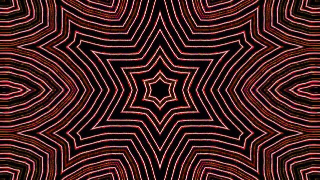 shining bright lines set wave motion, color red, on black background	
