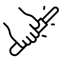 School abuse icon outline vector. Bad children. Bully child