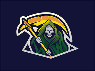 Reaper mascot logo vector