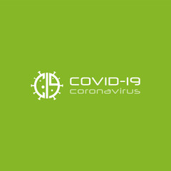 Coronavirus disease COVID-19 infection medical isolated. Coronavirus disease named COVID-19, vector illustration.