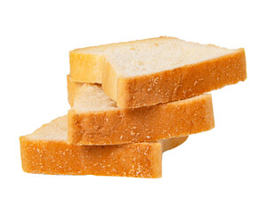 Bread toast empty slisec isolated on the white background