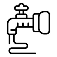 Water tap wash icon outline vector. Home service. Cleaning company