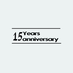 15 year anniversary rise vector, icon,logo, stamp illustration