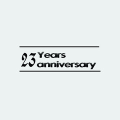 23 year anniversary rise vector, icon,logo, stamp illustration