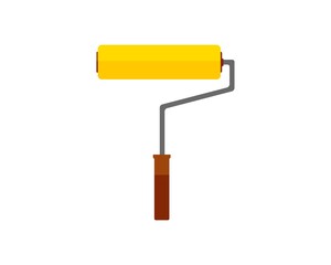 Vector icon paint roller. Construction tool on white isolated background. Layers grouped for easy editing illustration. For your design.
