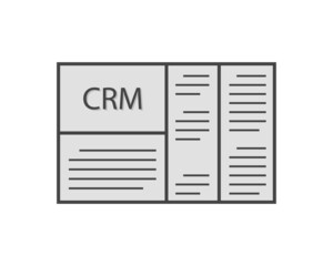 Srm system browser vector icon on white isolated background.