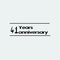 41 year anniversary rise vector, icon,logo, stamp illustration