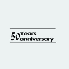 50 year anniversary rise vector, icon,logo, stamp illustration
