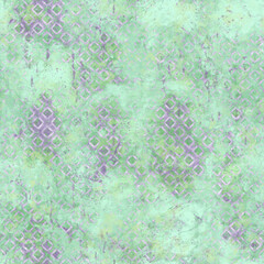 Green and pink stucco cement wall plaster concrete