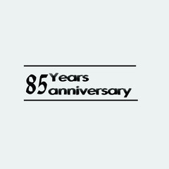 85 year anniversary rise vector, icon,logo, stamp illustration